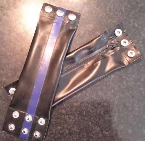 Rubber Wrist Wallet Blue Stripe